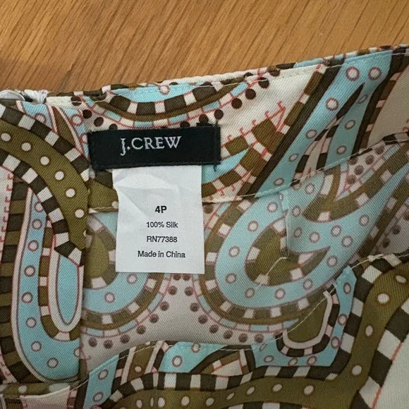 J. Crew Silk Paisley Top - Picture 5 of 7